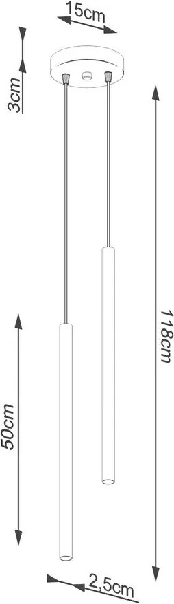 Fehér fém függőlámpa ø 15 cm Fideus – Sollux