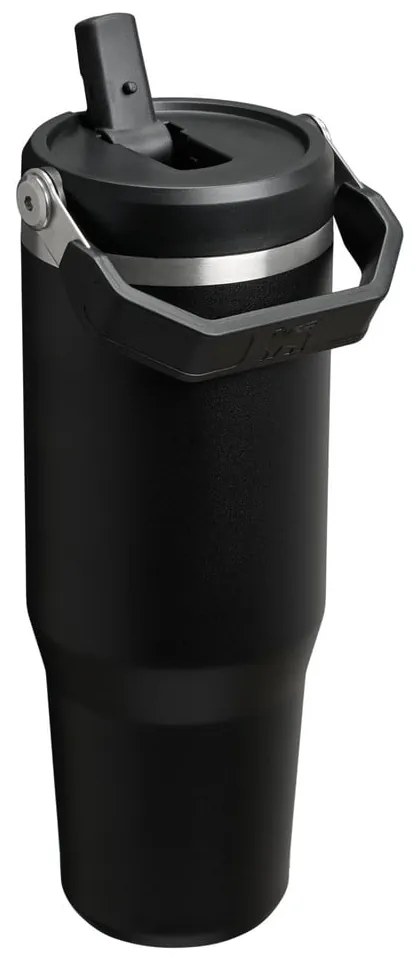 Fekete termosz 890 ml IceFlow Flip Straw 2.0 – Stanley