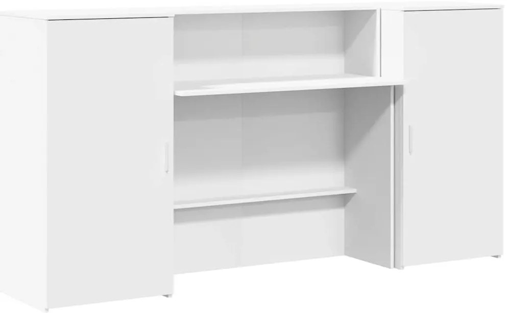 recepciós pult fehér 200x50x103,5 cm szerelt fa