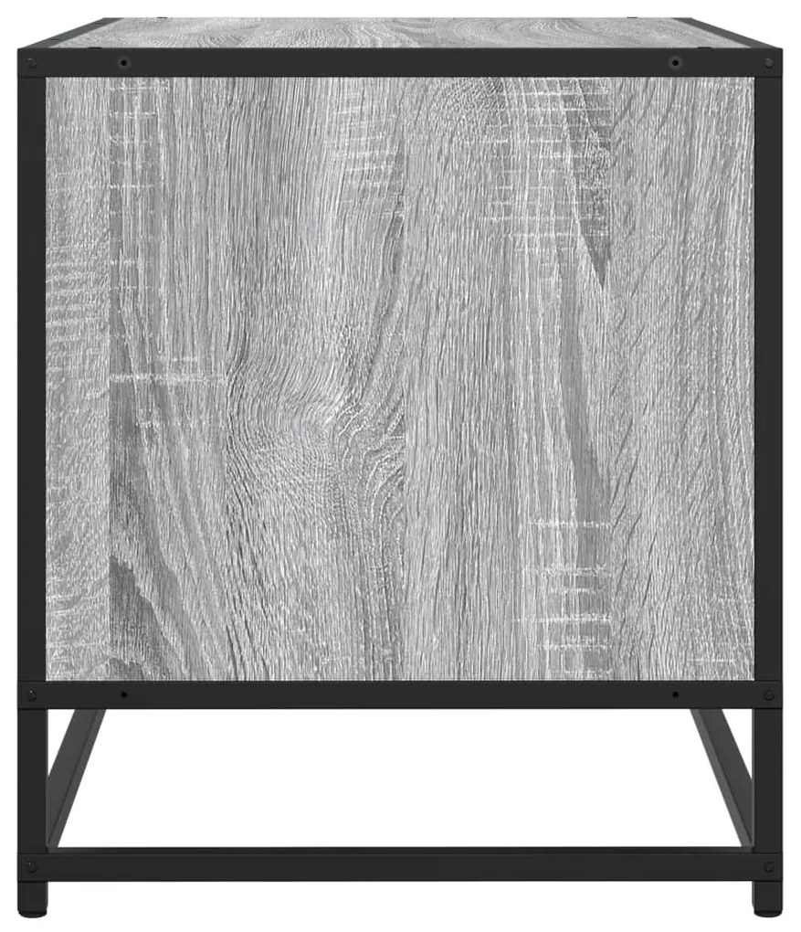 szürke sonoma színű szerelt fa és fém TV-szekrény 91x40x46 cm