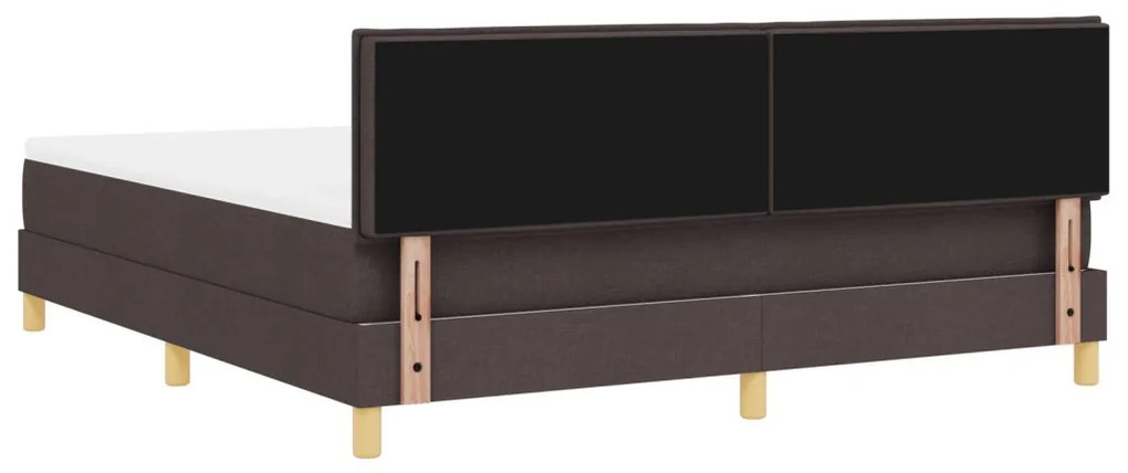 Box Spring Ágy matraccal Sötétbarna 180x200 cm Szövet