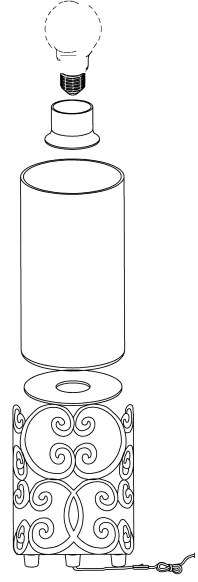 Eglo 49274 - CARDIGAN asztali lámpa 1xE27/60W/230V