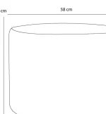 Puff RABO, átmérő 58 cm, sárga