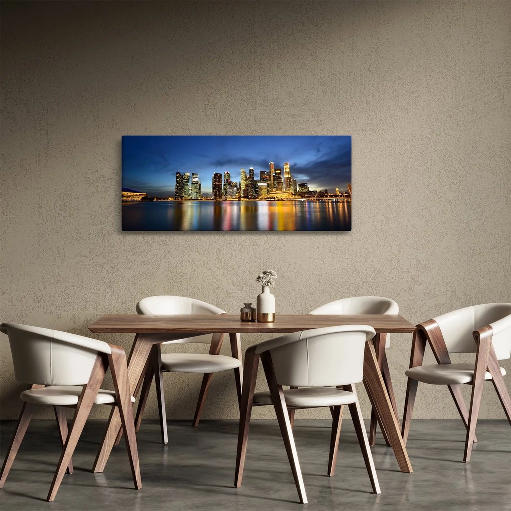 Éjszakai város képe (120x50 cm)