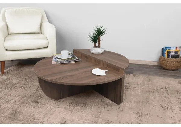 KÉSZLET 2x Kávésasztal PODIUM barna