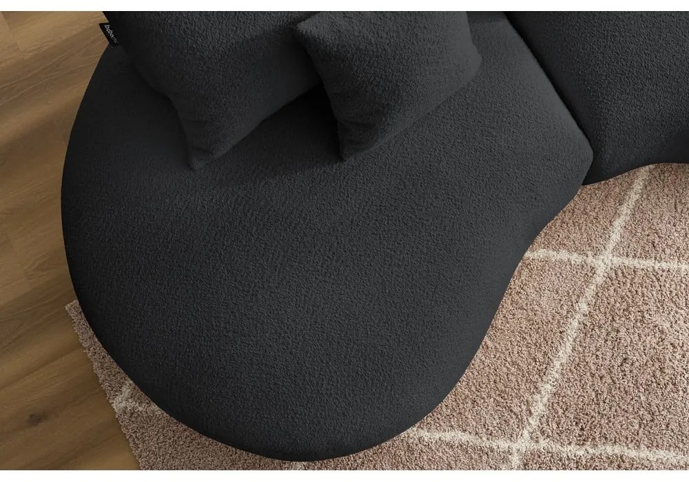 Sötétszürke buklé szövet kanapé 260 cm Saint-Germain – Bobochic Paris