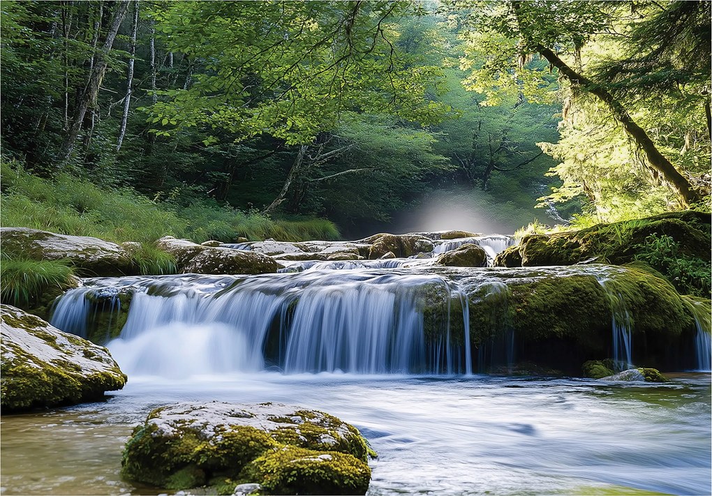 3D Fotótapéta Vízesés Erdő Tájkép Hálószoba Nappali Tapéta Flizelina 300x210
