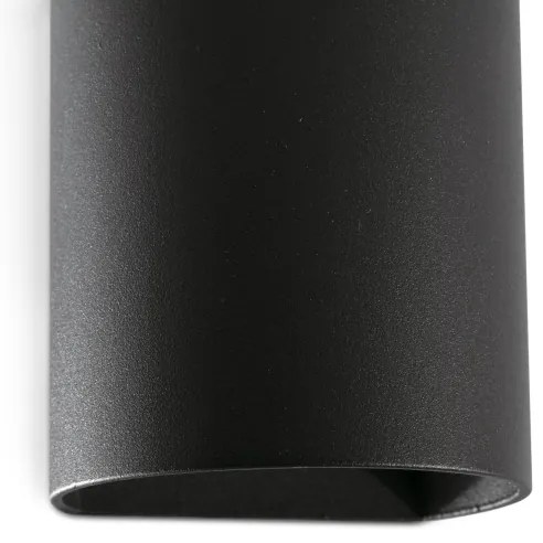 FARO 40523 - Fali lámpa SOLE 1xGU10/8W/230V fekete kerek