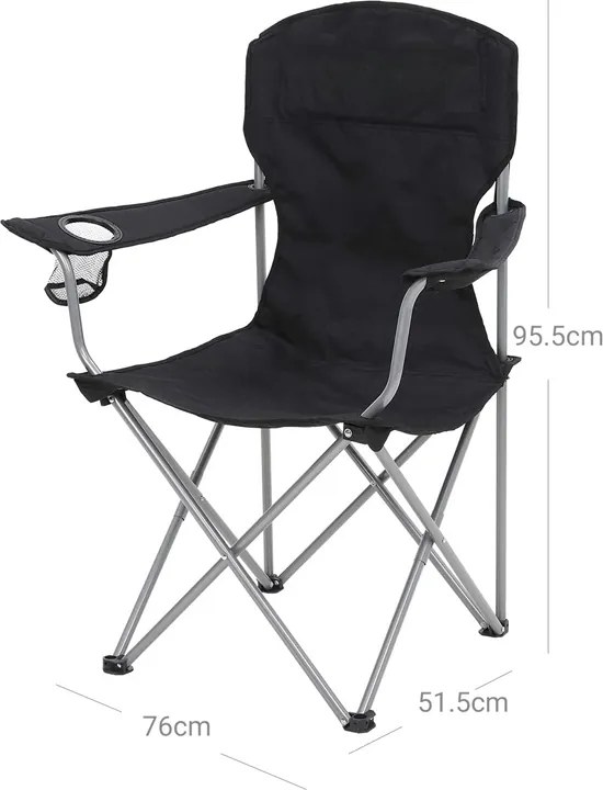 NOMAD kempingszékek, 2 db-os szett, fekete SongmicsHome