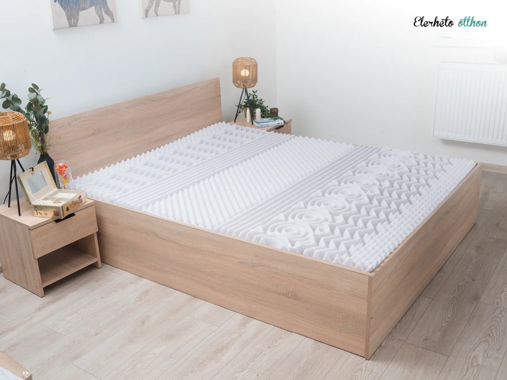 Hab matrac DELUXE 140 x 200 cm Matracvédő: Matracvédővel