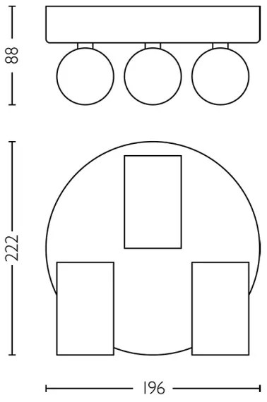 Philips - Fürdőszobai spotlámpa IDRIS 3xGU10/5W/230V IP44 fekete