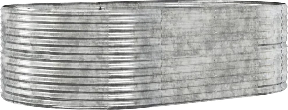 vidaXL ezüstszínű horganyzott acél kerti magaságyás 212 x 140 x 68 cm