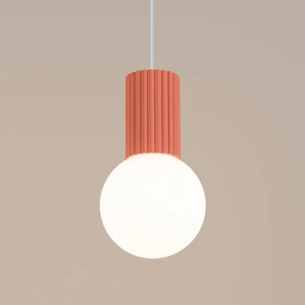 Sollux SL.1754 - Csillár zsinóron HALO 1xG9/8W/230V átm. 12 cm rózsaszín