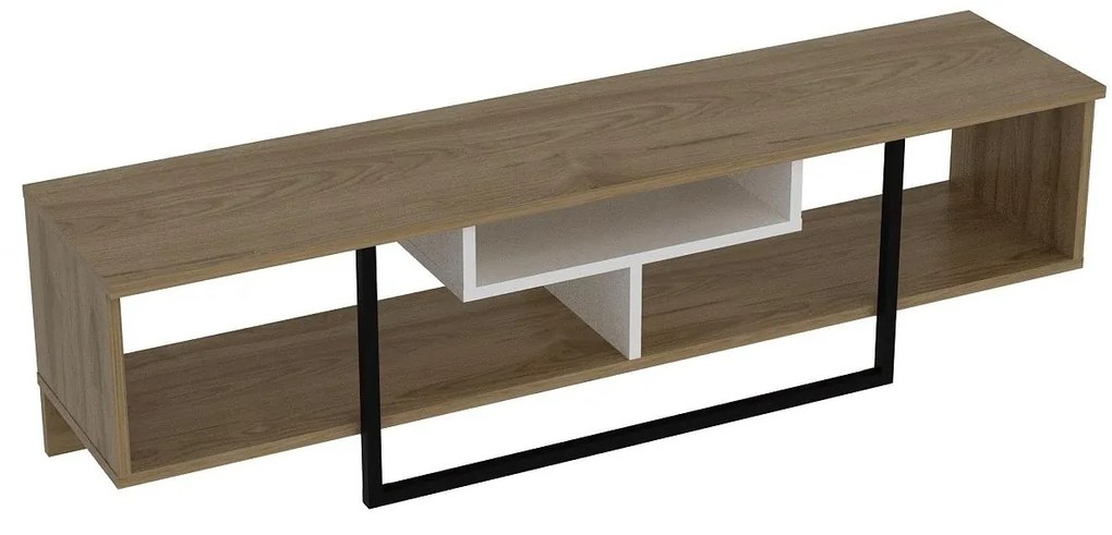 TV asztal/Szekrény Aslana 150 (fehér + fekete + tölgy) . 1101383