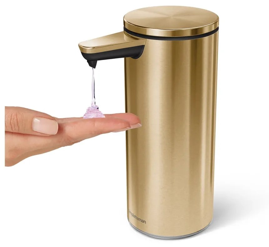 Aranyszínű rozsdamentes acél szappanadagoló 266 ml - simplehuman