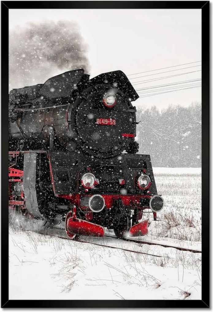 Poszterek keretben 40x60 Mozdony Ol49-59 Hó