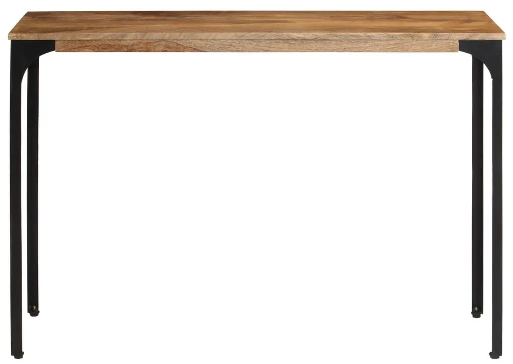 barna tömör mangófa és vas konzolasztal 110 x 35 x 76 cm