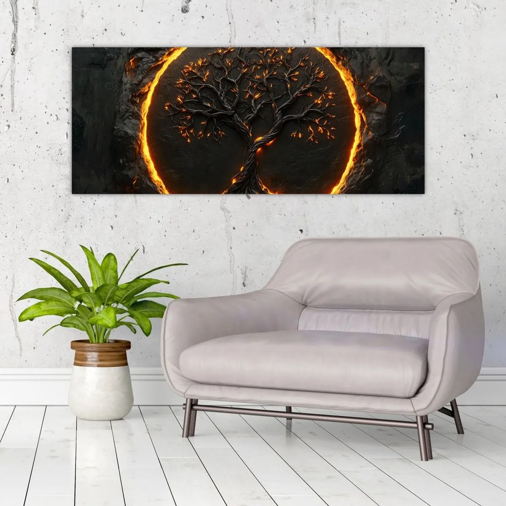 Kép – Életfa lávában II. (120x50 cm)