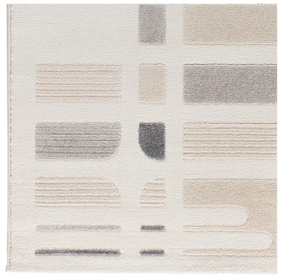 Világosszürke-elefántcsont színű szőnyeg 133x190 cm Flora – Universal