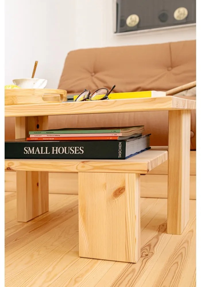 Barna borovi fenyő dohányzóasztal 45x68 cm Japan – Karup Design