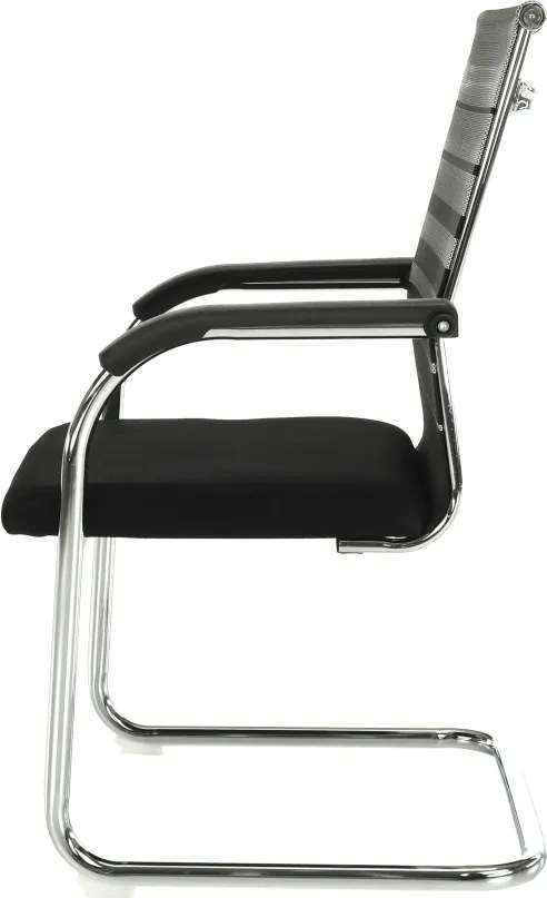 Tárgyalószék, szürke/fekete/ezüst, ESIN