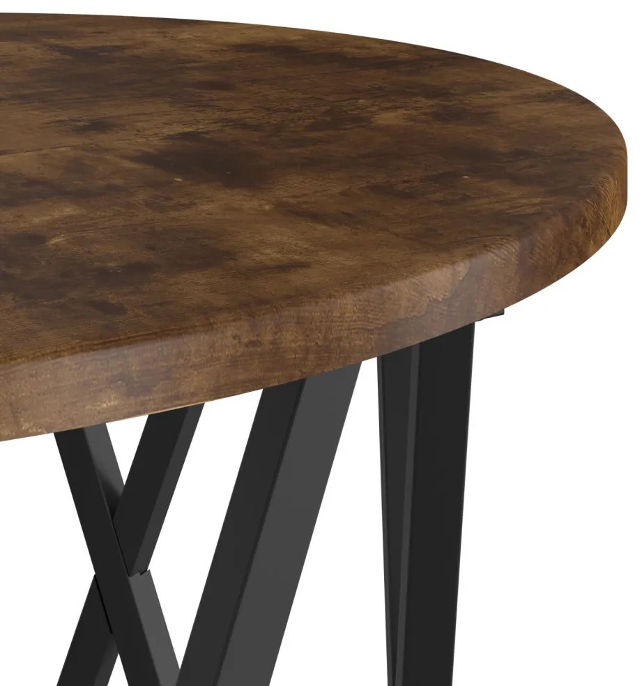 Fészek oldalsó asztal 3 pcs Füstölt tölgy 53 x 53 x 40 cm