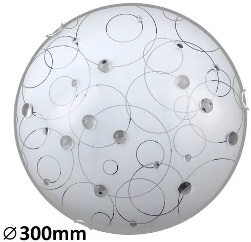 RÁBALUX 1861 JOLLY Ufo Lámpa Fehér Mintás E27 IP20