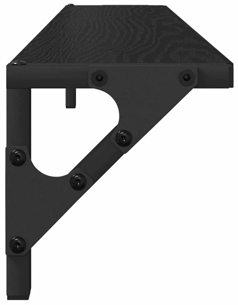 Falpolcok 2 pcs Fekete tölgy 80 x 15 x 15,5 cm Faanyag