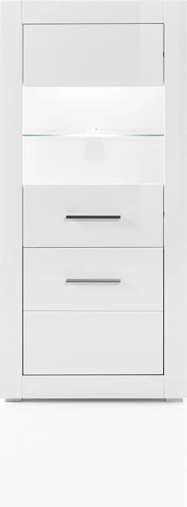 Bianco alacsony vitrin fényes fehér