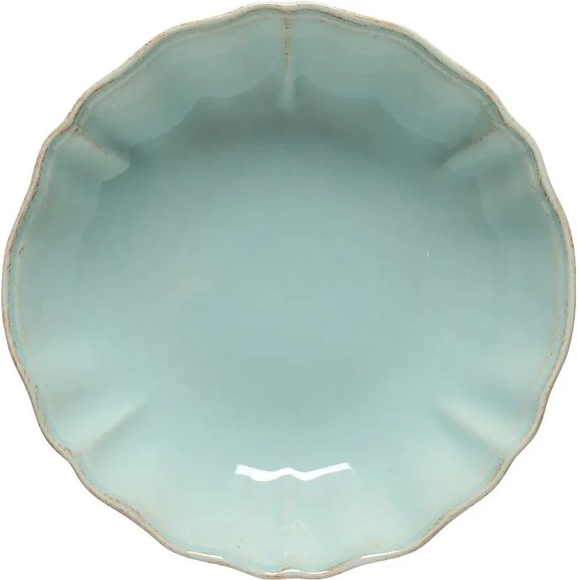 Kék-türkiz agyagkerámia szervírozó tál ø 23 cm Alentejo – Costa Nova