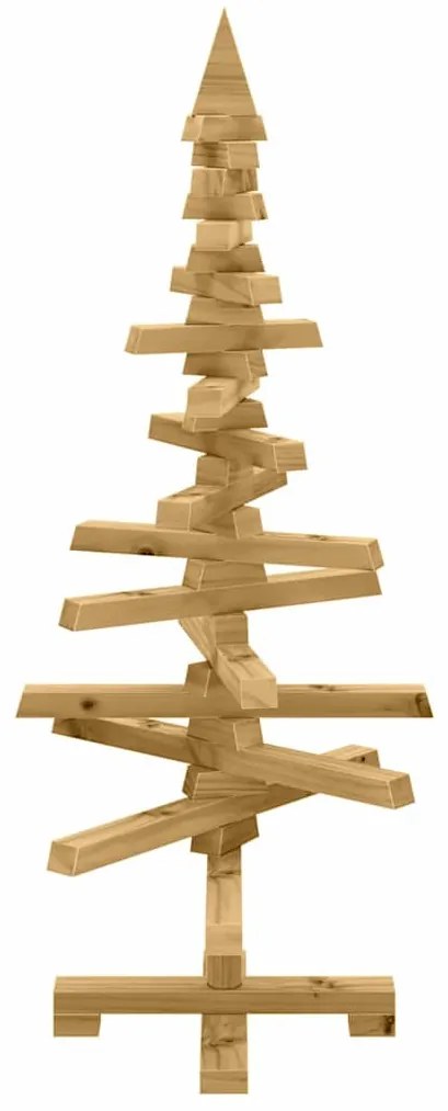 Fából készült Karácsonyfa állvánnyal Barna 90 cm Tömör fenyőfa