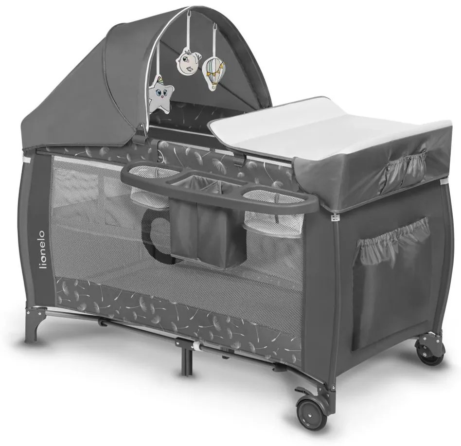 Lionelo - Utazó kiságy SVEN PLUS szürke