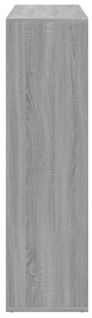szürke sonoma szerelt fa elválasztó könyvespolc 102x29x103,5cm