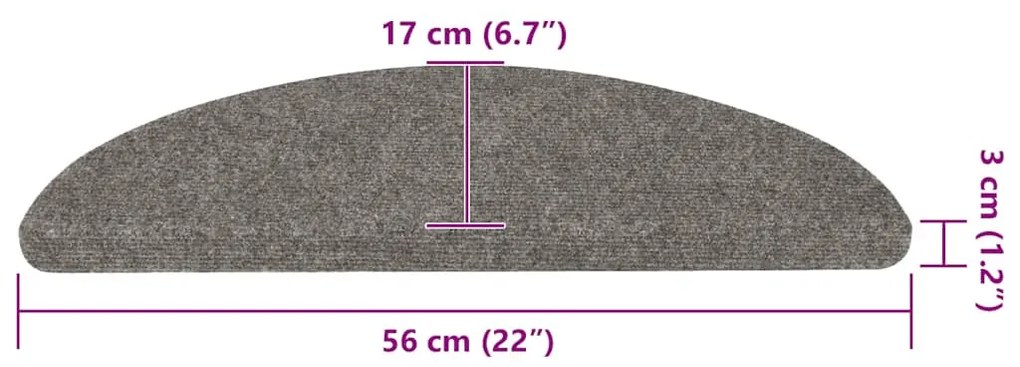 30 db szürke öntapadó lépcsőszőnyeg 56 x 17 x 3 cm