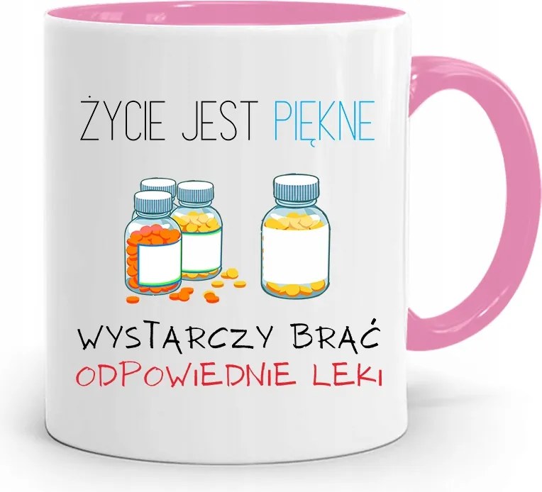 Rózsaszín Bögre Ápolónőnek Az Élet Gyönyörű, fényképes nyomtatással