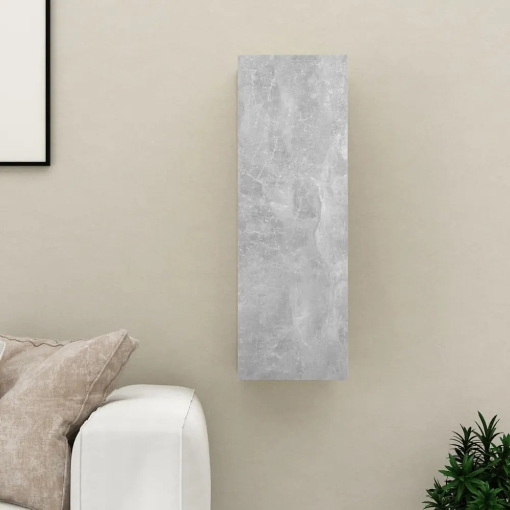 betonszürke szerelt fa TV-szekrény 30,5 x 30 x 90 cm