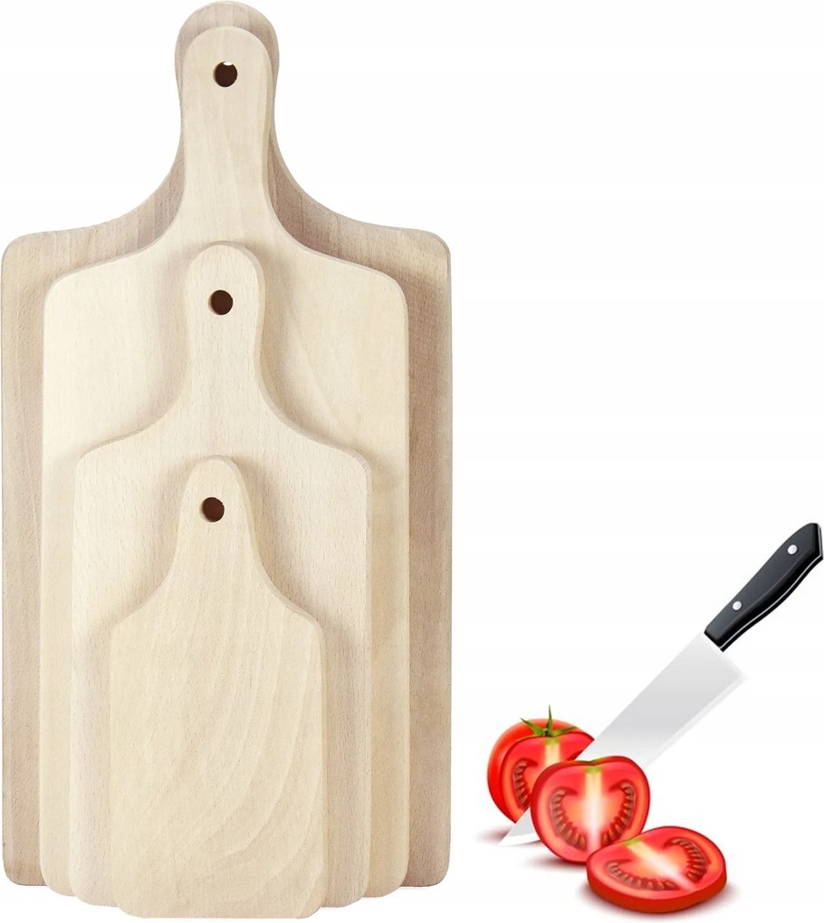 4 Db-os Fa Hagyományos Vágódeszka Szett Hegyvidéki Vágódeszka