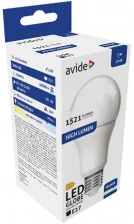 LED izzó, E27, gömb, A60, 13W, 1521lm, 6400K, AVIDE (AVLED020)