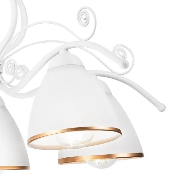 Csillár láncon RETRO II 5xE27/60W/230V fehér