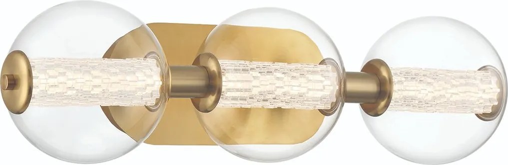 Quintiesse modern fürdőszobai lámpa atomo átlátszó csiszolt arany elsqn-atomo-3w-bg IP44