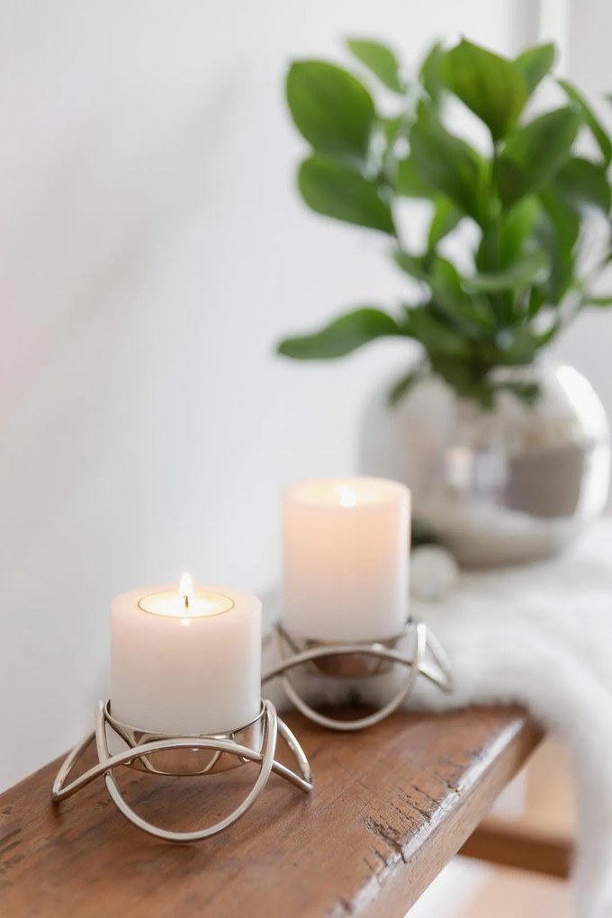 "Bastia" ezüst gyertyatartó, 2 db-os szett - EDZARD