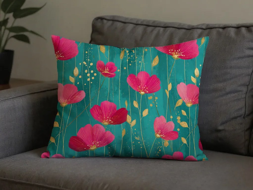 Pamut párnahuzat VIVIDELLE POLY 50x70 cm, zöld