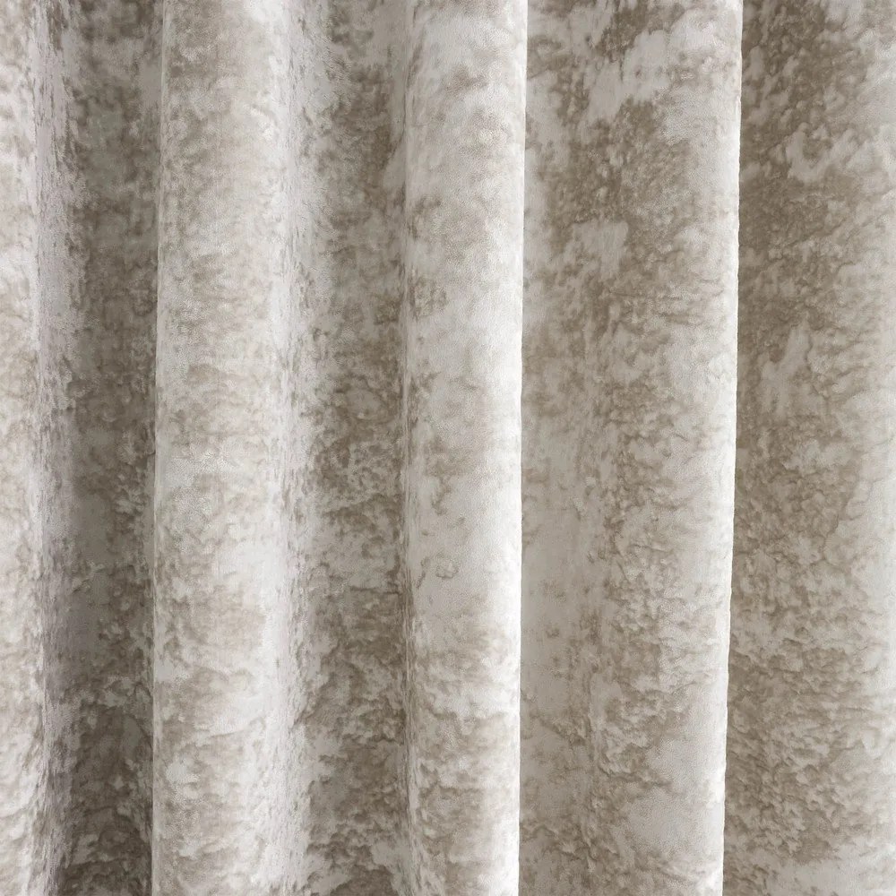 Bézs bársony függöny szett 2 db-os 229x229 cm Crushed Velvet – Catherine Lansfield