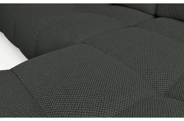 ALMADA kinyitható, kárpitozott L-alakú sarokgarnitúra tárolóhellyel, jobbos kivitel, antracit