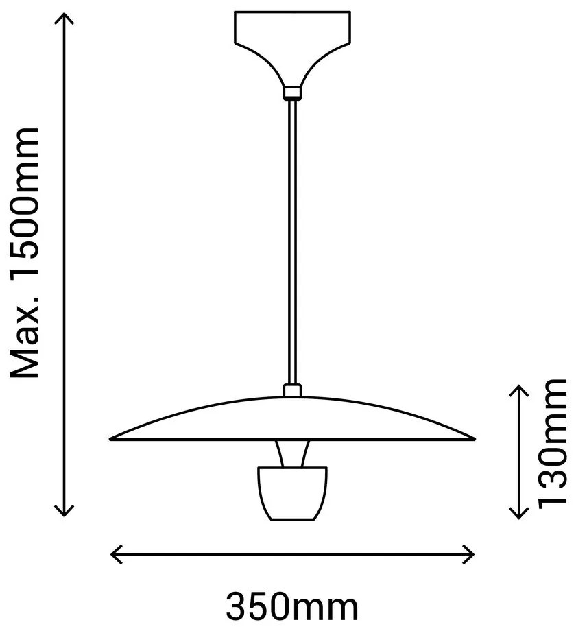 Poppins fehér függőlámpa, magasság 150 cm - SULION