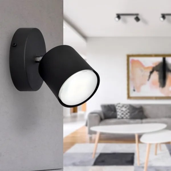 Fali spotlámpa PUNTA 1xGX53/10W/230V fekete