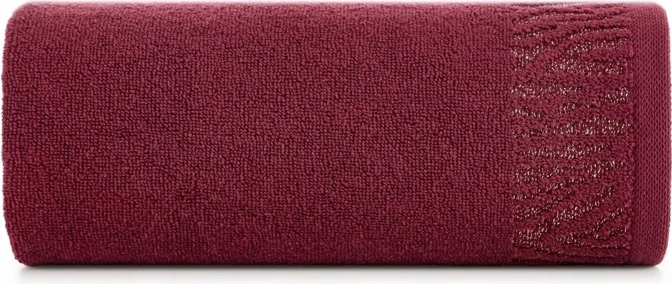 Margo bordó pamut törölköző 70x140 Eurofirany bordó