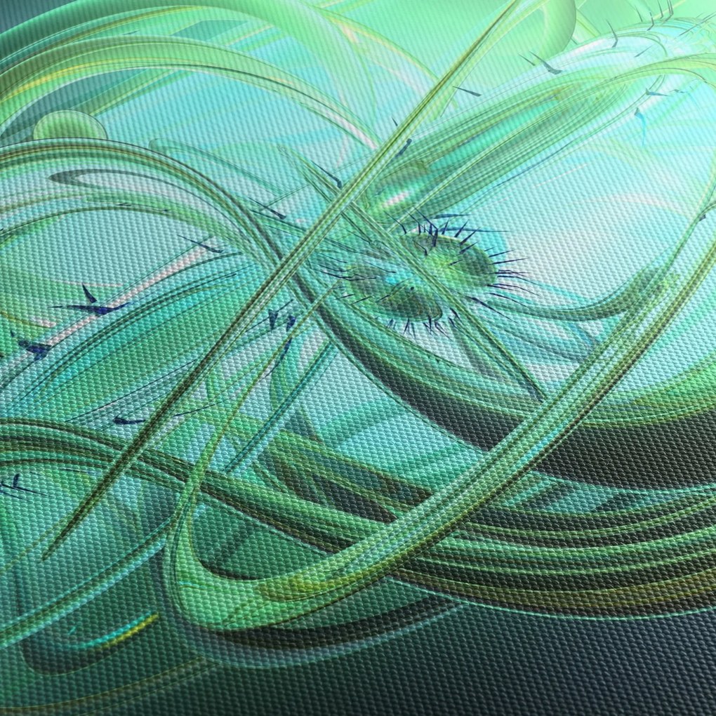 Zöld absztrakció kép (120x50 cm)