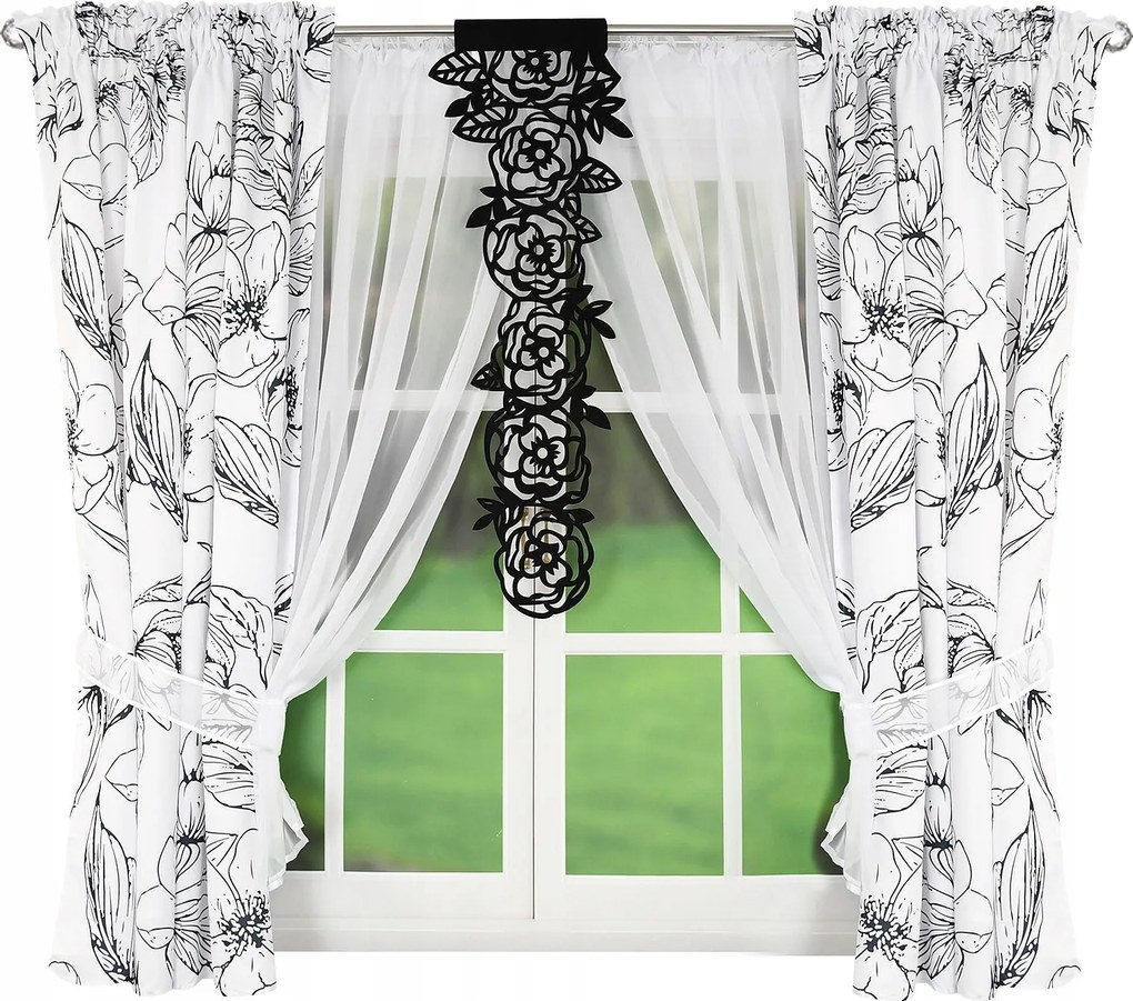 Kész Függöny Panel Virágok 400x160 Lézer