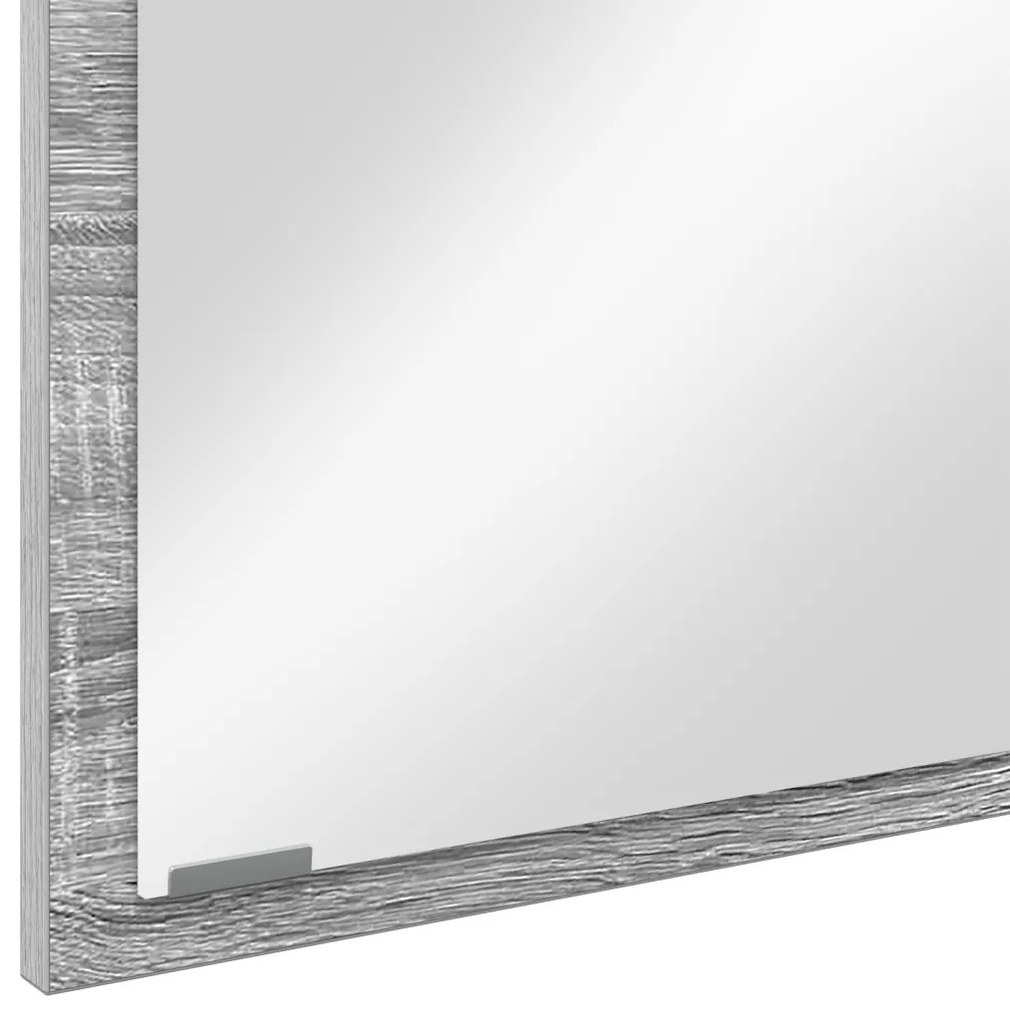 Fürdőszobai Tükör LED Fénnyel Szürke Sonoma 90x8,5x37 cm